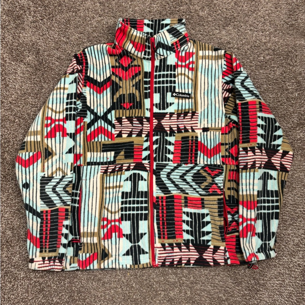 Columbia Colorful Patterned Fleece Jacket